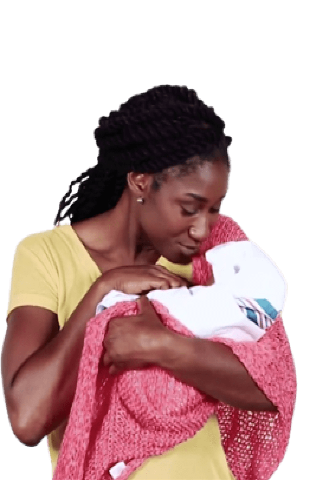 mother holding baby