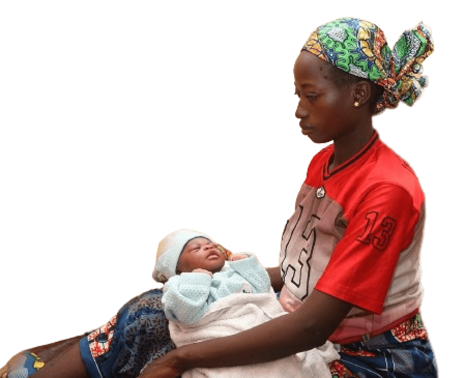 A mother and a baby