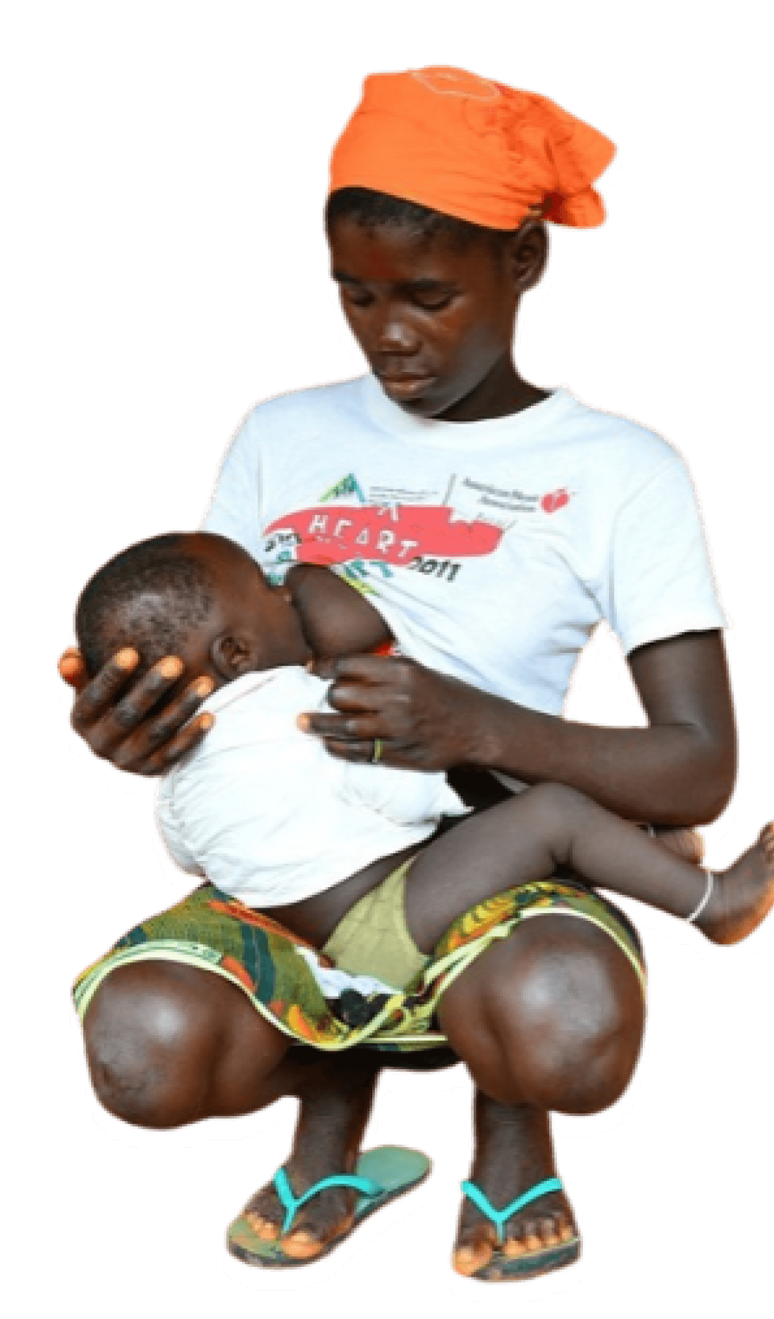 A young mother breastfeeding her baby